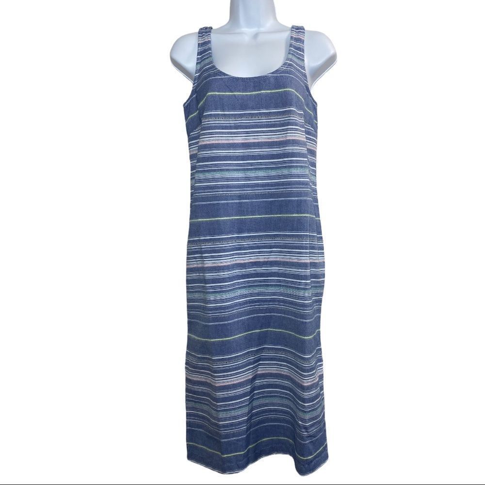 Marine Layer Blue Striped Midi Dress - Picture 5 of 6